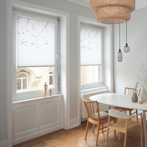 Store plissé - Schenker Stores - pour fenêtre / aluminium / en tissu