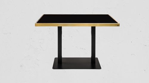 Table à manger contemporaine - GERMAIN - V-LAB - en verre / en fer / avec piètement en acier inoxydable