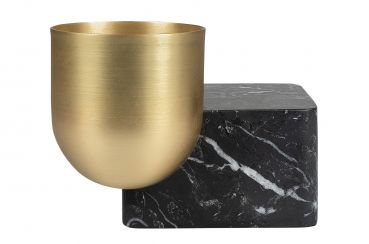 Vase contemporain - BALANCE HOLDER - V-LAB - en laiton / en marbre / noir