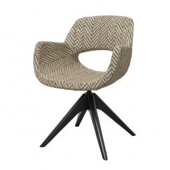 Chaise de salle à manger contemporaine - MADDOX - V-LAB - d'intérieur / en tissu / tapissée