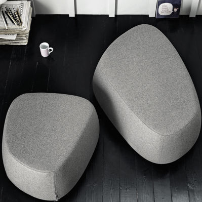 Pouf design organique - STONE - Italianadivani srl - en tissu / avec revêtement amovible
