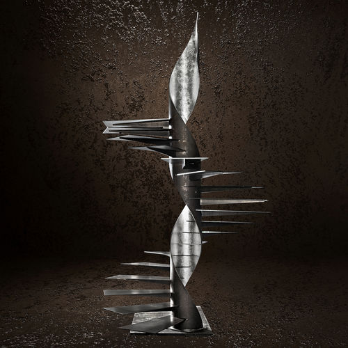 Escalier en colimaçon - SKULPTURA : "LEAF" SILVER - Officine Sandrini - à marches en métal / structure en métal / résidentiel