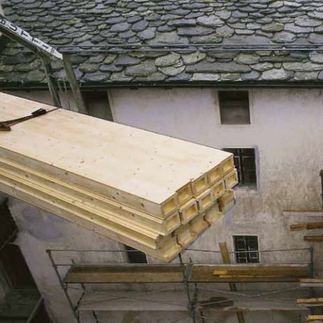 Dalle de plancher en bois - BOX - Lignatur - pour toit / isolant