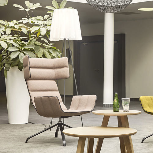 Fauteuil contemporain - ILDO - SOKOA - en tissu / bois / en chêne blanchi