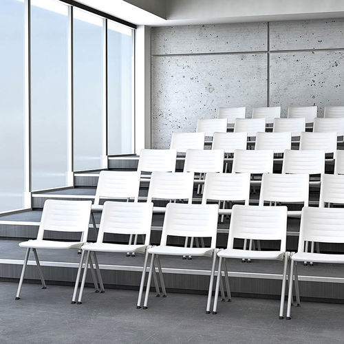 Chaise visiteur contemporaine - SMASH - SOKOA - d'intérieur / en polypropylène / tapissée