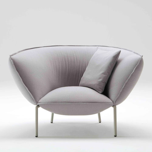 Fauteuil contemporain - YOU - Coedition - en tissu / à coussins / gris