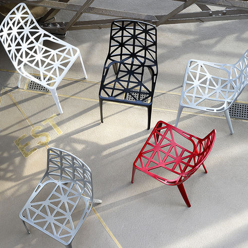 Chaise contemporaine - NEW EIFFEL TOWER - Coedition - d'extérieur / d'intérieur / en fonte d'aluminium