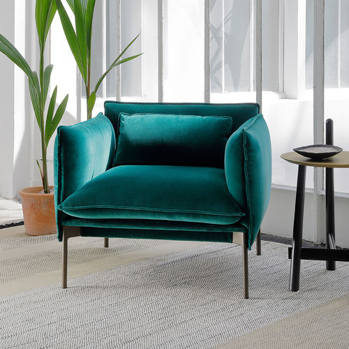 Fauteuil contemporain - PALM SPRINGS - Coedition - en cuir / en tissu / à coussins