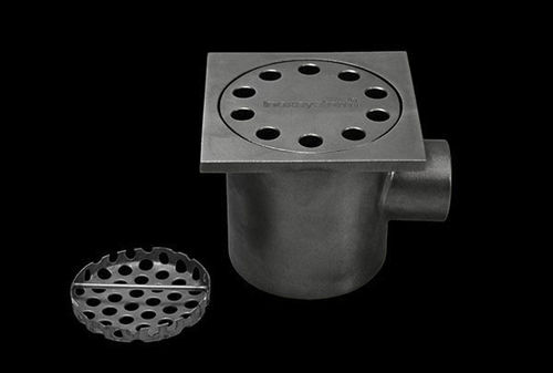 Siphon de sol en inox - INOXSYSTEM&reg; IDRAIN 0011 - Inoxsystem S.r.l. - de terrasse / anti-insectes / horizontal