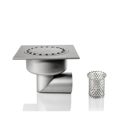 Siphon de sol en acier inox - 0010 - Inoxsystem S.r.l. - pour applications industrielles / avec grille / sur mesure
