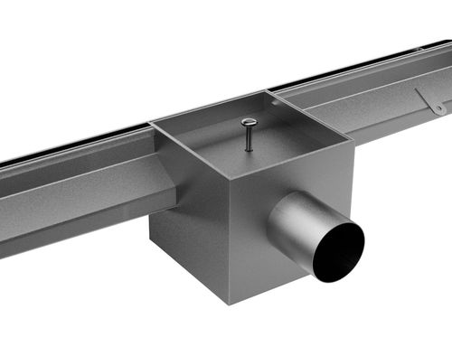 Caniveau de drainage à grille - 1660 - Inoxsystem S.r.l. - à fente latérale / grille en acier inoxydable / de sol