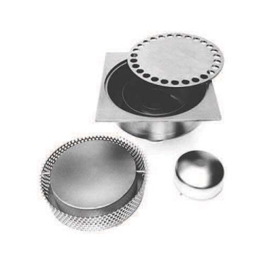 Siphon de sol en acier inox - 0105 - Inoxsystem S.r.l. - de terrasse / avec grille / sur mesure