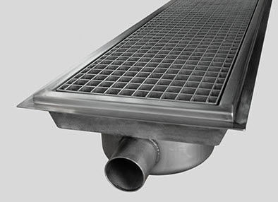 Caniveau à grille - 0925 - Inoxsystem S.r.l. - en acier inox / de sol / sur mesure