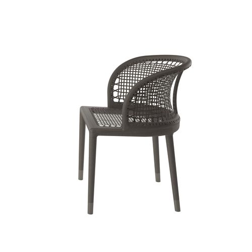 Chaise contemporaine - SIGA  - DIMENSIONE CHI WING LO - d'intérieur / en cuir / en corde