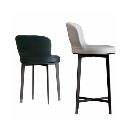 Chaise de bar contemporaine - YIRO - DIMENSIONE CHI WING LO - d'intérieur / en tissu / en cuir