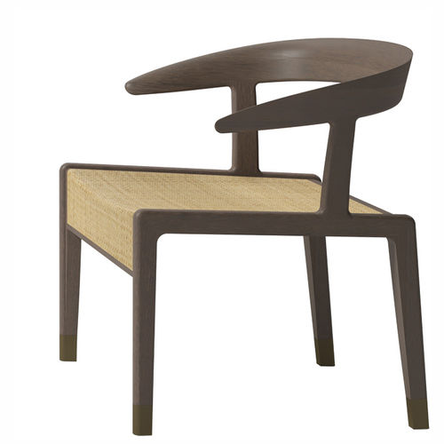 Fauteuil contemporain - TORA  - DIMENSIONE CHI WING LO - en tissu / en cuir / en bois massif