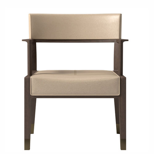 Fauteuil contemporain - MERA  - DIMENSIONE CHI WING LO - en tissu / en cuir / en chêne naturel
