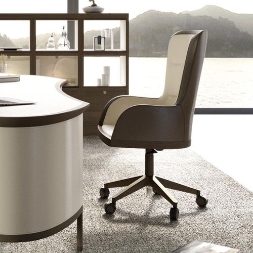 Chaise de bureau contemporaine - DEKA  - DIMENSIONE CHI WING LO - d'intérieur / en tissu / en cuir