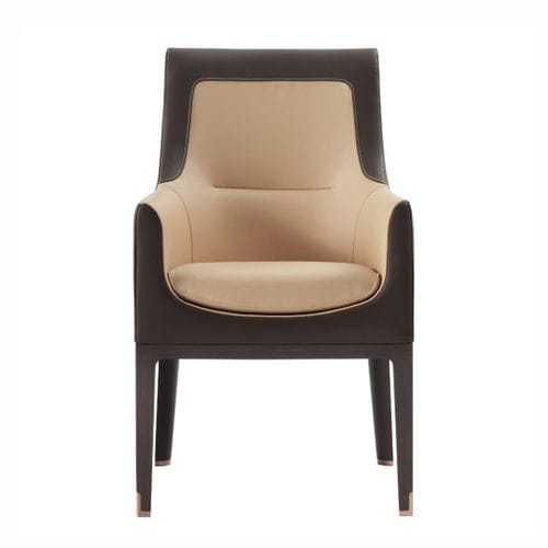 Chaise contemporaine - ELXI  - DIMENSIONE CHI WING LO - d'intérieur / en tissu / en cuir