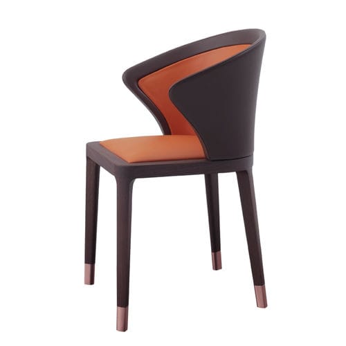 Chaise contemporaine - OKTO  - DIMENSIONE CHI WING LO - d'intérieur / en tissu / en cuir