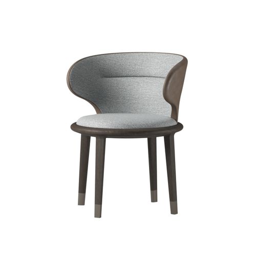 Chaise contemporaine - ISIA - DIMENSIONE CHI WING LO - d'intérieur / en tissu / en cuir