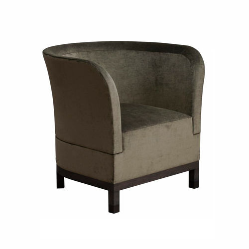 Fauteuil contemporain - TELO - DIMENSIONE CHI WING LO - en tissu / en cuir / en bois