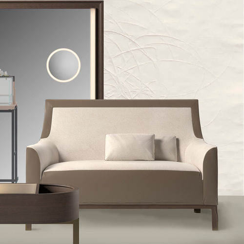 Canapé contemporain - ELXI  - DIMENSIONE CHI WING LO - en tissu / en cuir / avec accoudoirs