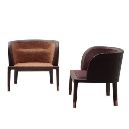 Fauteuil contemporain - EDRA - DIMENSIONE CHI WING LO - en tissu / en cuir / en bois