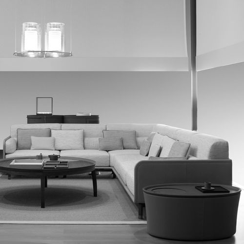 Canapé d'angle - FORA  - DIMENSIONE CHI WING LO - contemporain / en tissu / en cuir