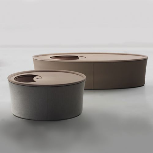 Table basse contemporaine - PNOI - DIMENSIONE CHI WING LO - en chêne naturel / en sucupira / en cuir