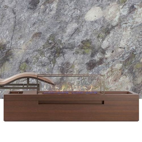 Table basse contemporaine - PYRA  - DIMENSIONE CHI WING LO - en verre trempé / en bois / avec piètement en bois