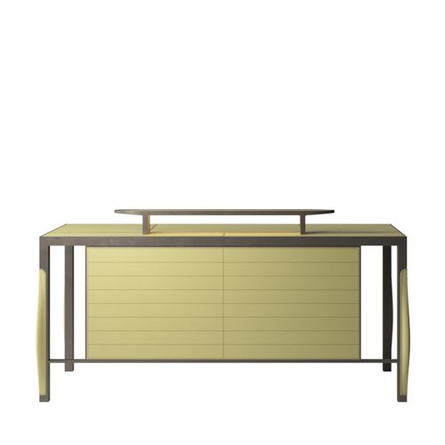 Bureau sur pied - FAYI  - DIMENSIONE CHI WING LO - contemporain / en métal / en cuir