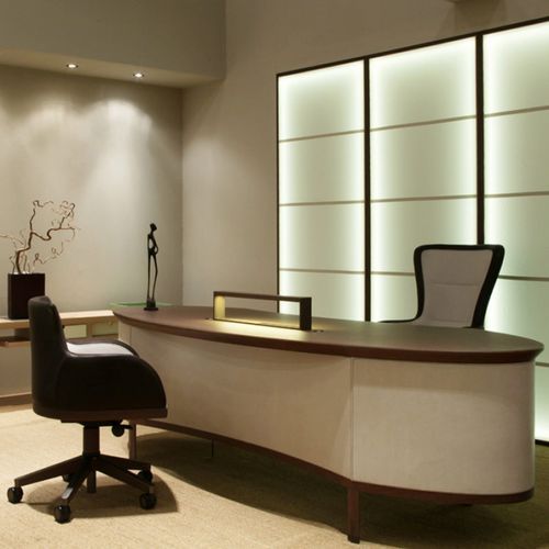 Bureau sur pied - 60 series - DIMENSIONE CHI WING LO - pour 2 personnes / contemporain / en chêne naturel