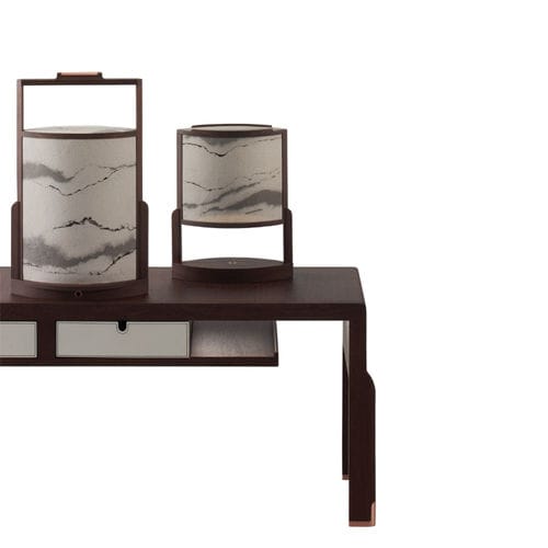Lampe de table - PIGI - DIMENSIONE CHI WING LO - en métal / en bois / en pierre naturelle