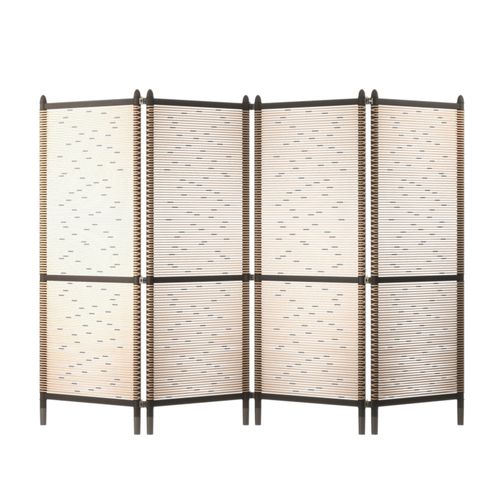 Paravent contemporain - OSAN - DIMENSIONE CHI WING LO - en bois / en métal / en cuir
