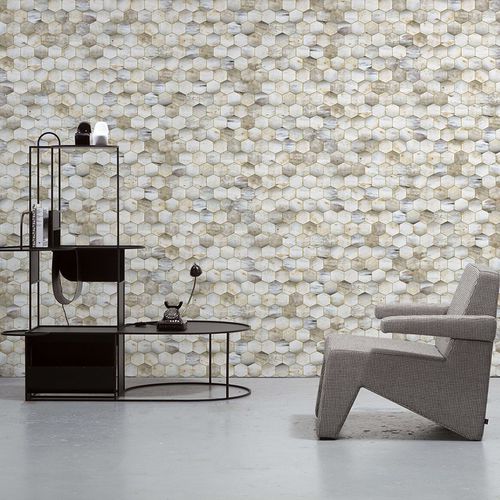 Papier peint contemporain - MRV-14 - NLXL - à motif géométrique / à effet dimensionnel / non tissé
