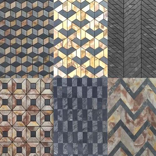 Placage aspect mosaïque - Mosaics - Casadenza by Vesna - en pierre naturelle / flexible / pour meuble