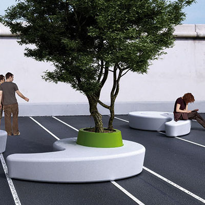 Banc public contemporain - PUNTICOMA - Colomer - en béton / sans dossier / sans accoudoirs