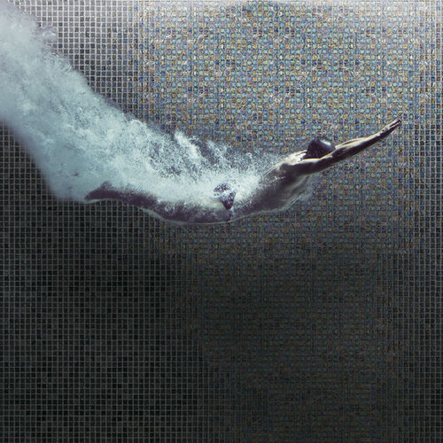 Mosaïque en verre - IRIDIS 91 - Mosavit - brillante / de piscine / murale