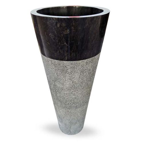 Vasque sur pied - CIRCULAR NEGRO - Mosavit - en pierre naturelle / conique / contemporaine