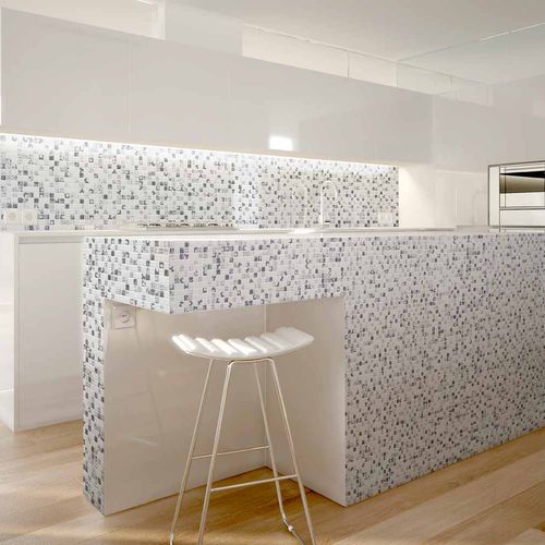 Mosaïque en verre - PRINT : GRAPHICS KITCHEN - Mosavit - mate / de cuisine / murale