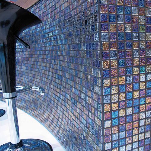 Mosaïque de salle de bain - ROCK - Mosavit - murale / en verre / aspect pierre