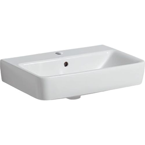 Vasque suspendue - SELNOVA COMPACT - GEBERIT - en céramique / rectangulaire / 1 trou