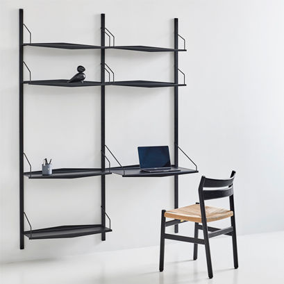 Étagère murale - SYSTEM ULTRA® - DK3 - contemporaine / en acier à revêtement par poudre / en laiton
