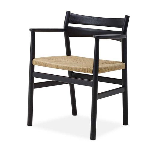 Chaise contemporaine - BM2 - DK3 - d'intérieur / en chêne / en corde