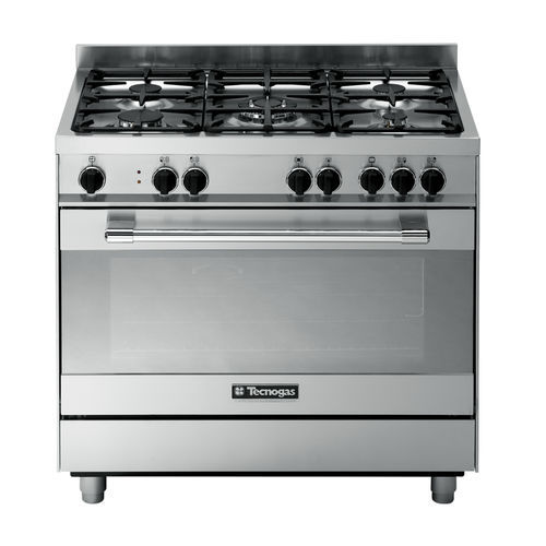 Cuisinière à gaz - PT999XS - Tecno SpA - 4 foyers / 1 four / classe A