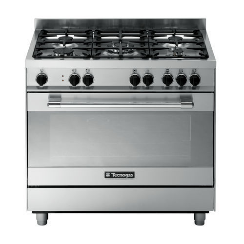Cuisinière à gaz - PTV998XS - Tecno SpA - 5 foyers / 1 four / argentée