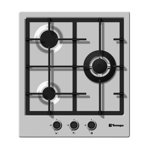Table de cuisson à gaz - PN45GVF3LGX - Tecno SpA - 1 foyer / encastrable / avec manettes
