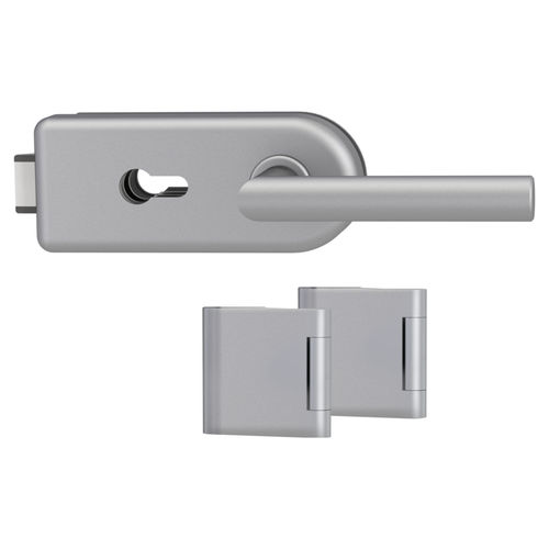 Serrure mécanique - SMILE 1.0 L-FORM - Griffwerk GmbH - avec poignée / pour porte en verre / 1 point