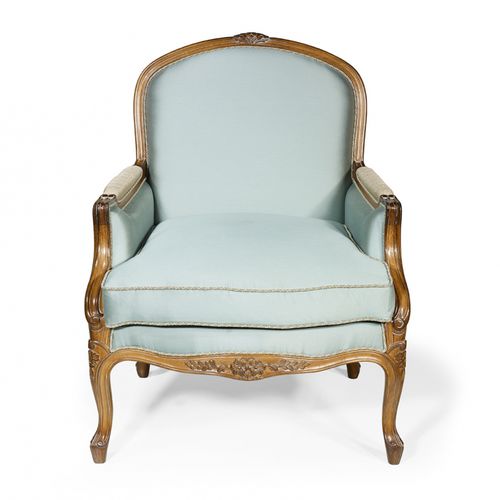 Fauteuil de style Louis XV - PRESIDENTE  - Oficina Inglesa - en tissu / en cuir / en chêne